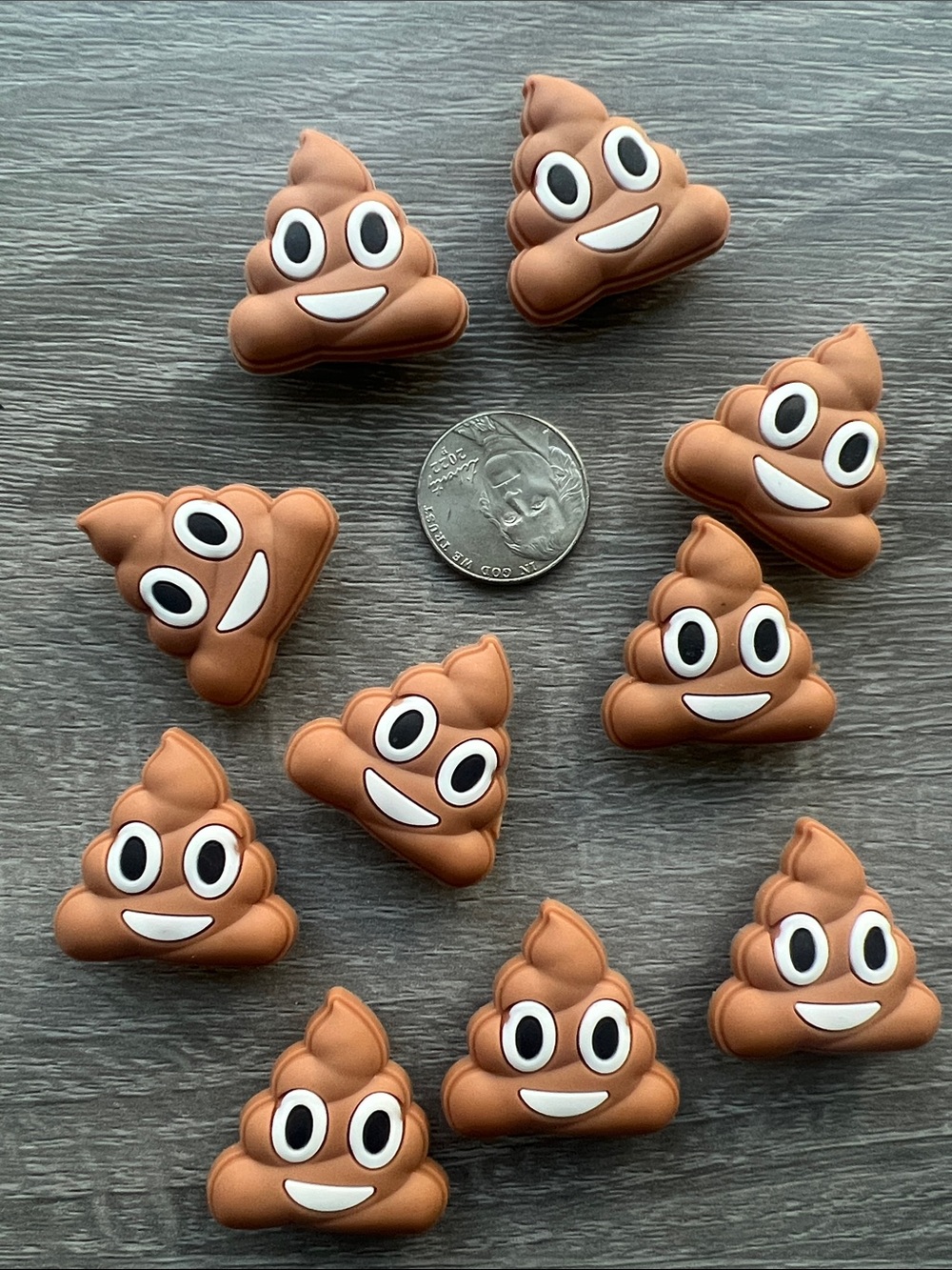 Smiling Poop Emoji Plush Toy Set - Brown